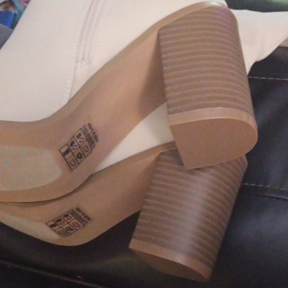 Lulu's Beckyy Bone Suede Square Toe Knee-High Boots from Lulus - Picture 8 of 11